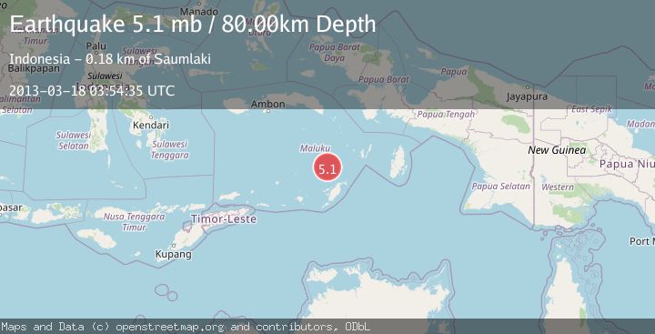 Map of KEP. TANIMBAR REGION, INDONESIA