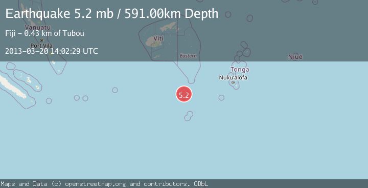Map of SOUTH OF FIJI ISLANDS