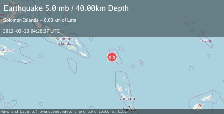 Map of SANTA CRUZ ISLANDS