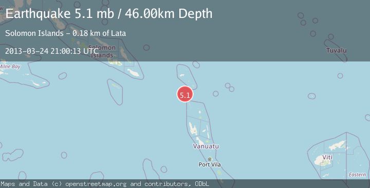 Map of SANTA CRUZ ISLANDS