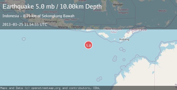 Map of SOUTH OF SUMBAWA, INDONESIA