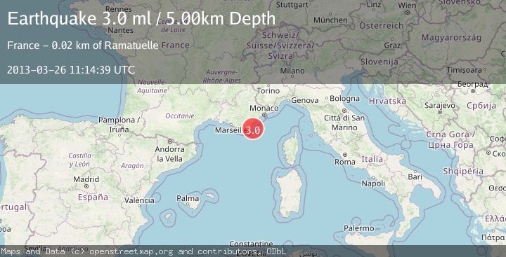 Map of NEAR SOUTH COAST OF FRANCE