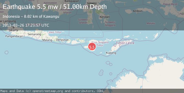 Map of SUMBA REGION, INDONESIA