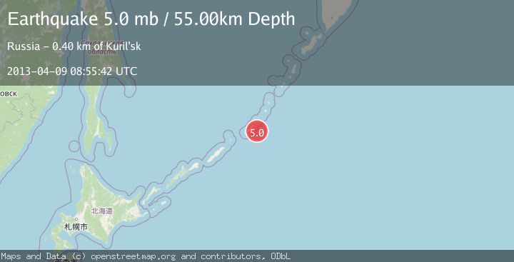 Map of KURIL ISLANDS