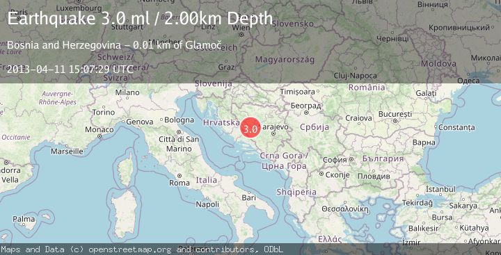 Map of BOSNIA AND HERZEGOVINA