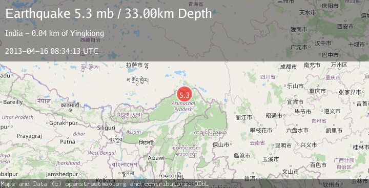 Map of ARUNACHAL PRADESH, INDIA