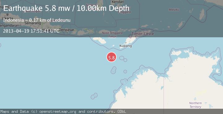 Map of SOUTH OF TIMOR