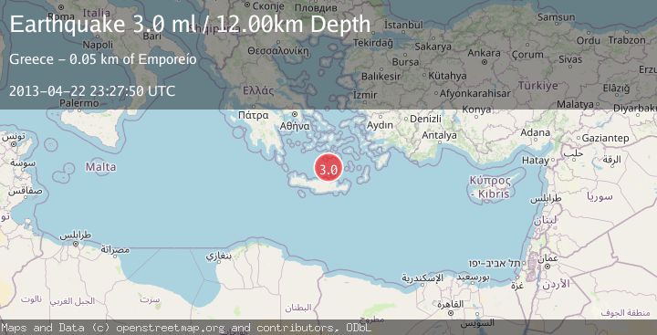 Map of CRETE, GREECE