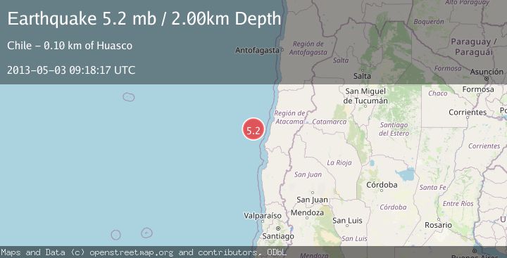 Map of OFF COAST OF ATACAMA, CHILE