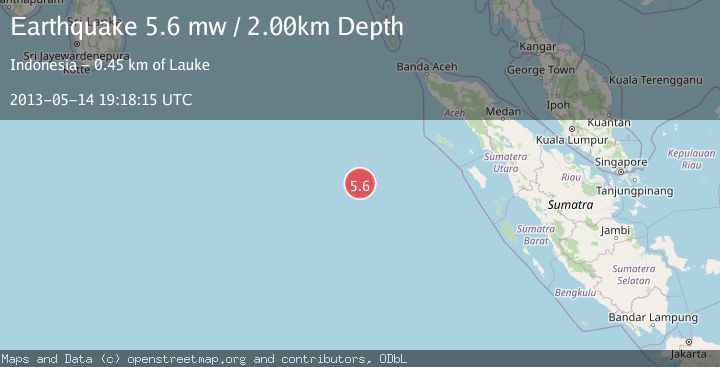 Map of OFF W COAST OF NORTHERN SUMATRA