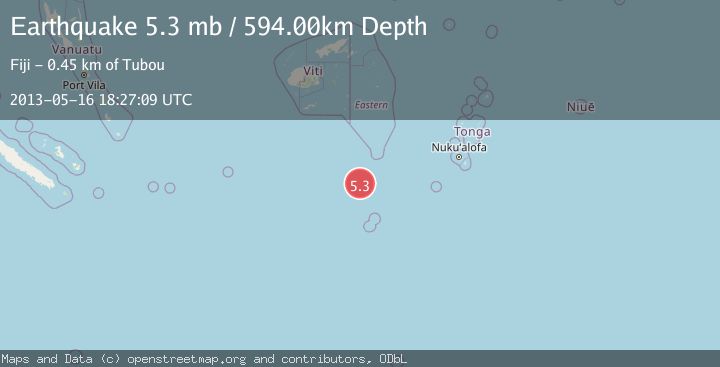 Map of SOUTH OF FIJI ISLANDS