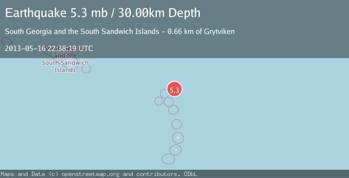 Map of SOUTH SANDWICH ISLANDS REGION