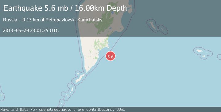 Map of OFF EAST COAST OF KAMCHATKA