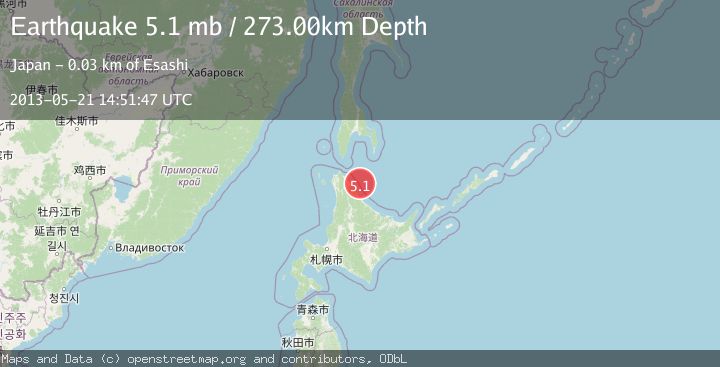 Map of HOKKAIDO, JAPAN REGION