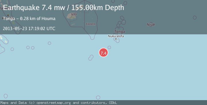Map of SOUTH OF FIJI ISLANDS