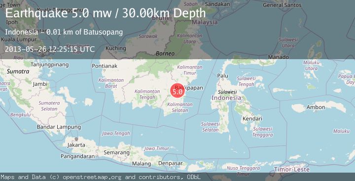 Map of KALIMANTAN, INDONESIA