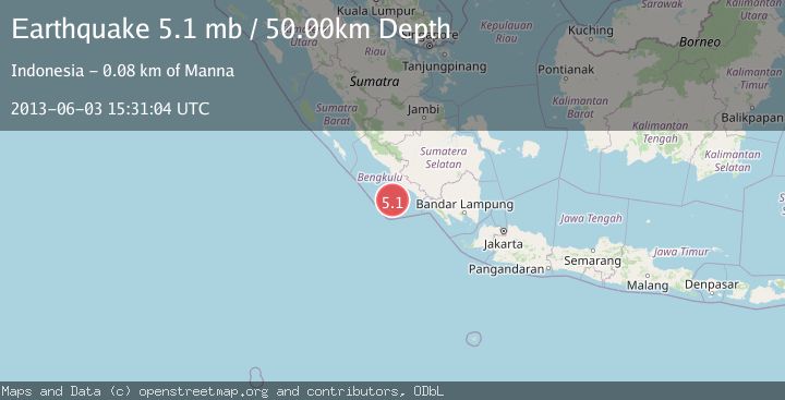 Map of SOUTHERN SUMATRA, INDONESIA