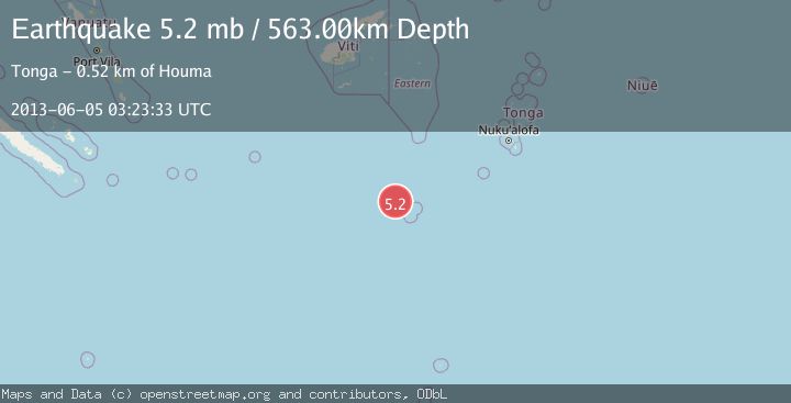 Map of SOUTH OF FIJI ISLANDS