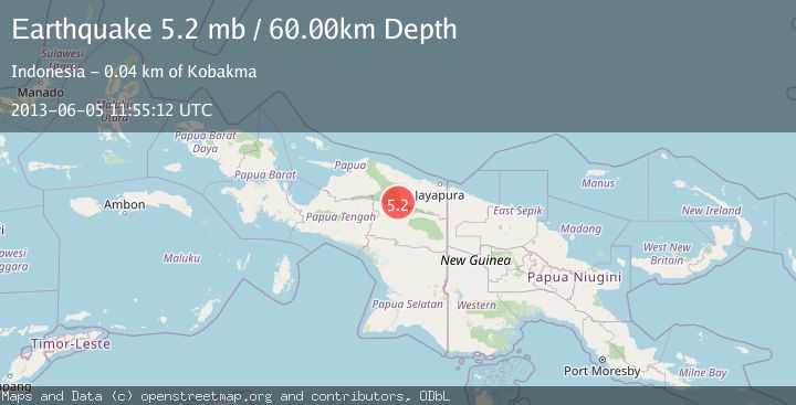 Map of PAPUA, INDONESIA
