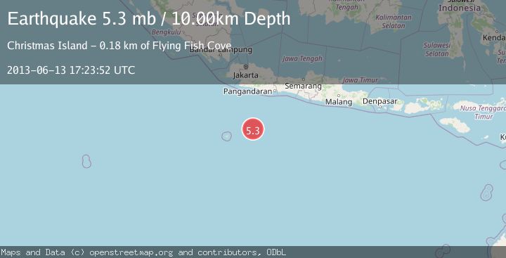 Map of SOUTH OF JAVA, INDONESIA