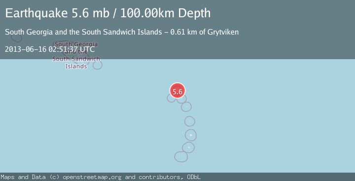 Map of SOUTH SANDWICH ISLANDS REGION