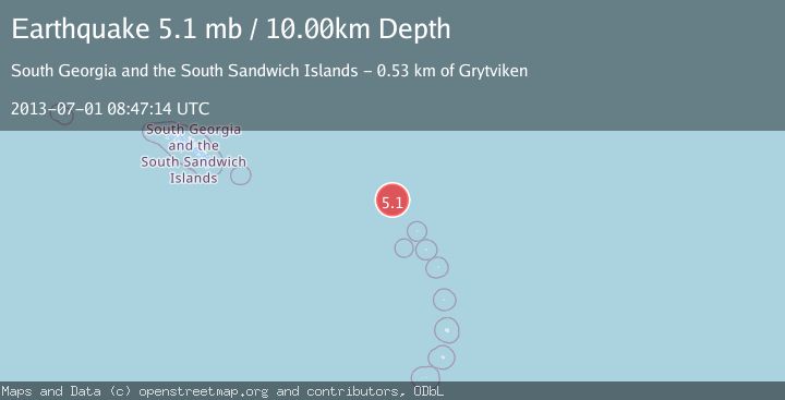 Map of SOUTH SANDWICH ISLANDS REGION