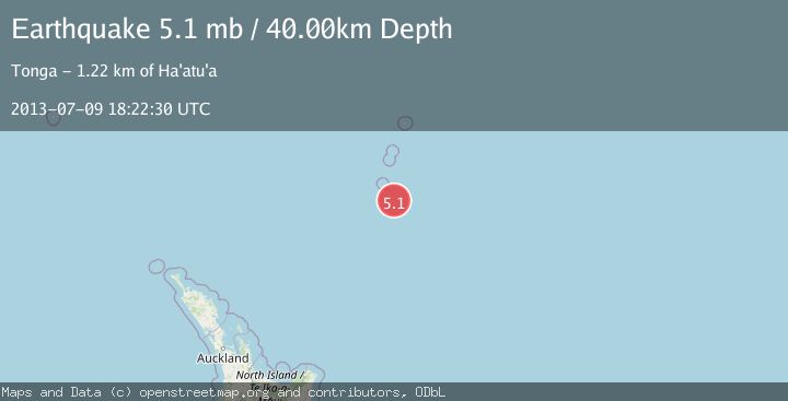 Map of KERMADEC ISLANDS REGION