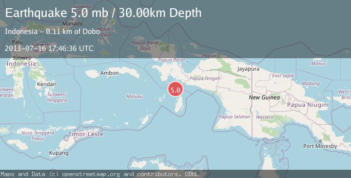 Map of NEAR S COAST OF PAPUA, INDONESIA