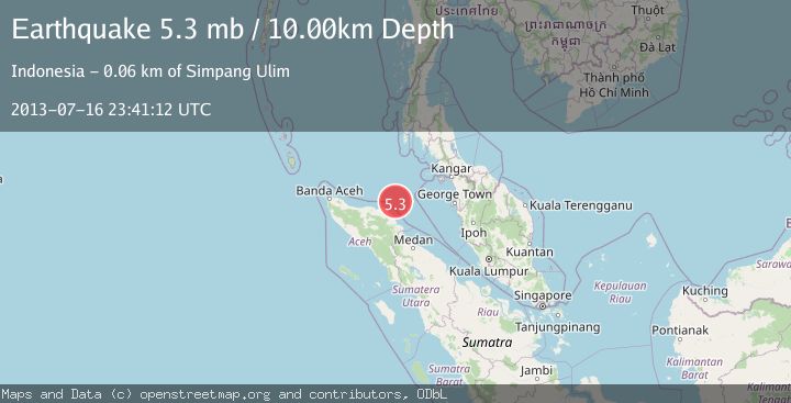 Map of NORTHERN SUMATRA, INDONESIA