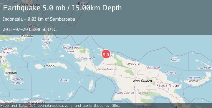 Map of BIAK REGION, INDONESIA