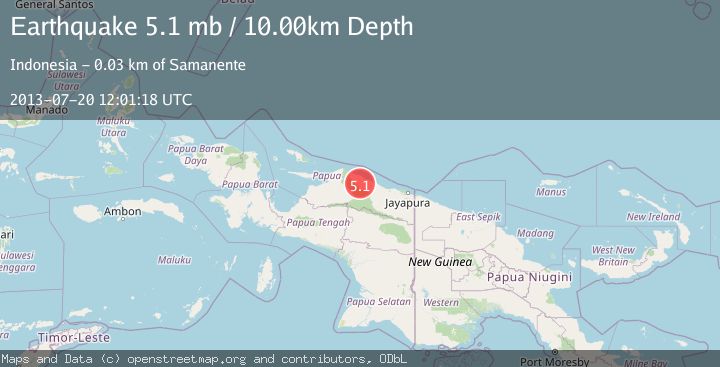 Map of PAPUA, INDONESIA
