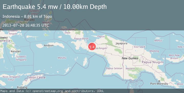 Map of PAPUA, INDONESIA