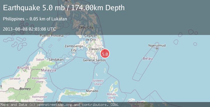 Map of MINDANAO, PHILIPPINES