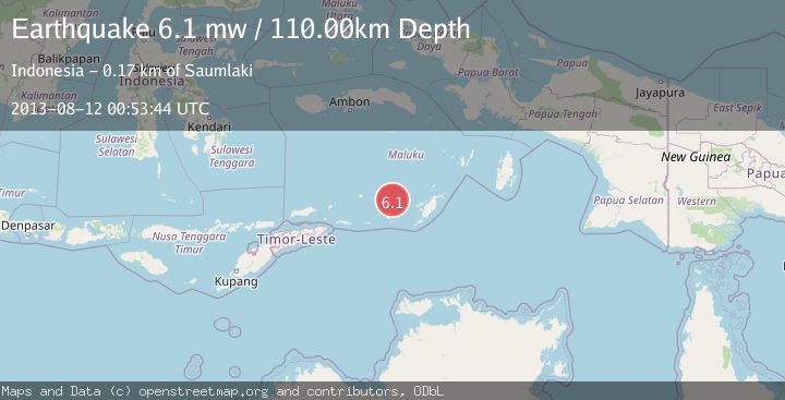 Map of KEPULAUAN BABAR, INDONESIA