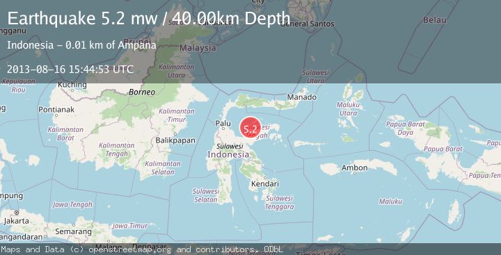 Map of SULAWESI, INDONESIA