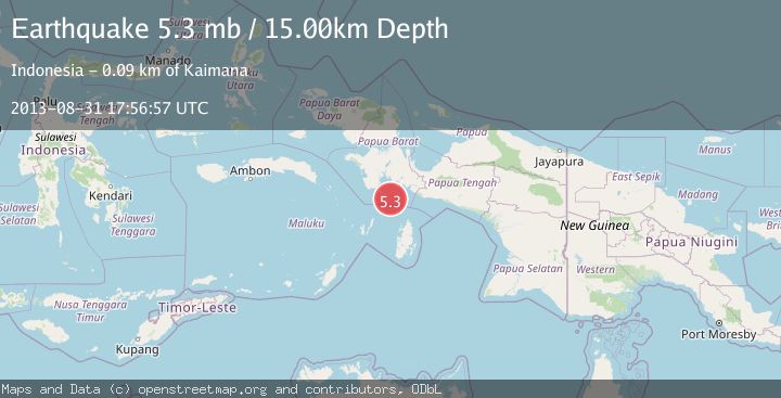 Map of NEAR S COAST OF PAPUA, INDONESIA