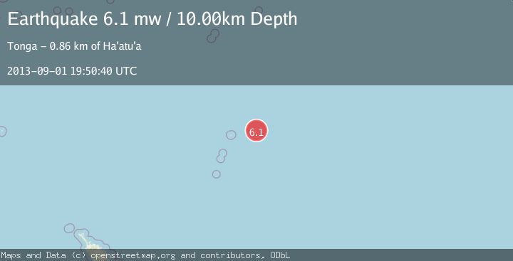Map of KERMADEC ISLANDS REGION