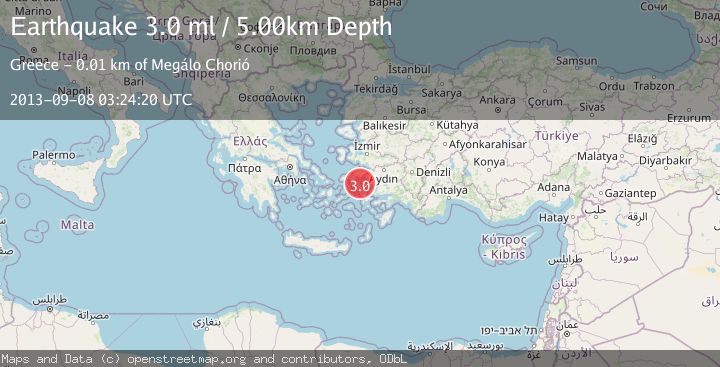 Map of DODECANESE ISLANDS, GREECE