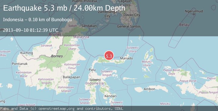 Map of MINAHASA, SULAWESI, INDONESIA