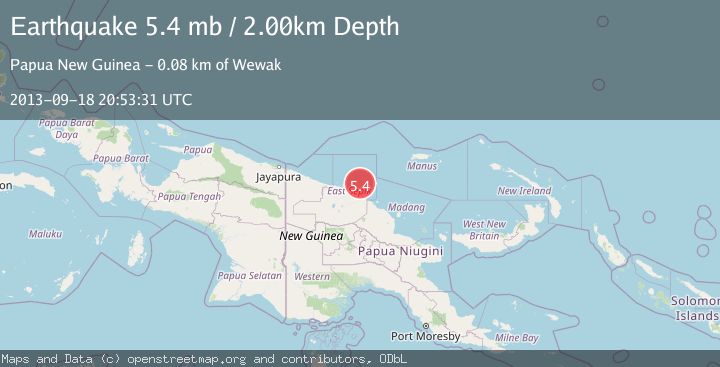 Map of NEAR N COAST OF NEW GUINEA, PNG.