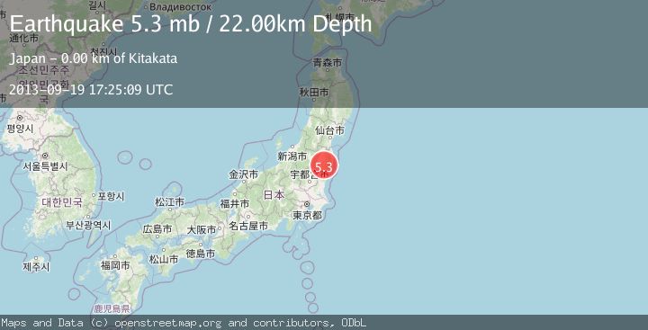Map of EASTERN HONSHU, JAPAN