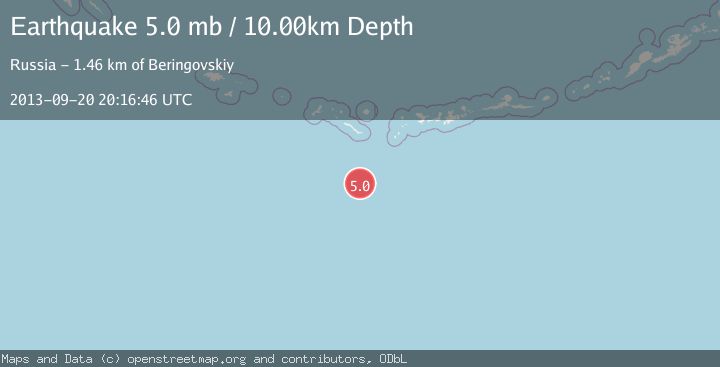 Map of SOUTH OF ALEUTIAN ISLANDS