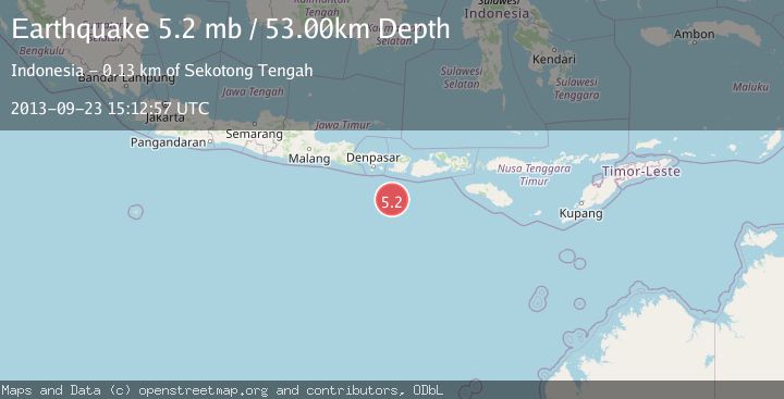 Map of SOUTH OF BALI, INDONESIA