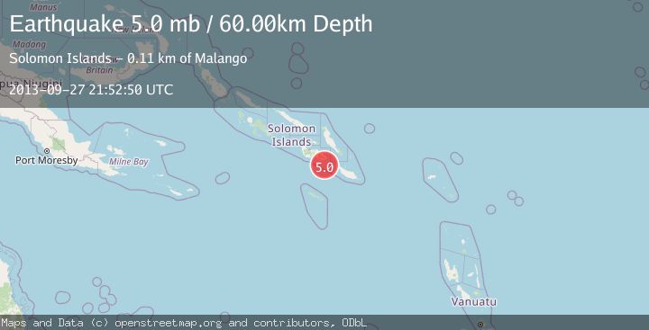 Map of SOLOMON ISLANDS