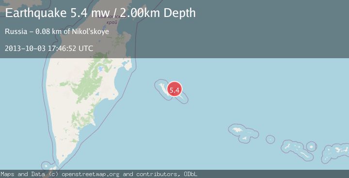 Map of KOMANDORSKIYE OSTROVA REGION