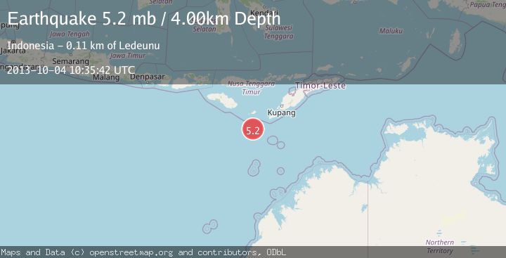 Map of SOUTH OF TIMOR
