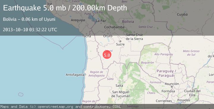 Map of POTOSI, BOLIVIA