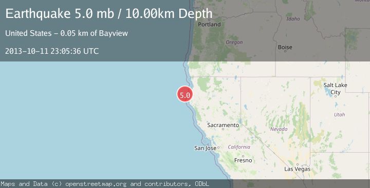 Map of OFFSHORE NORTHERN CALIFORNIA