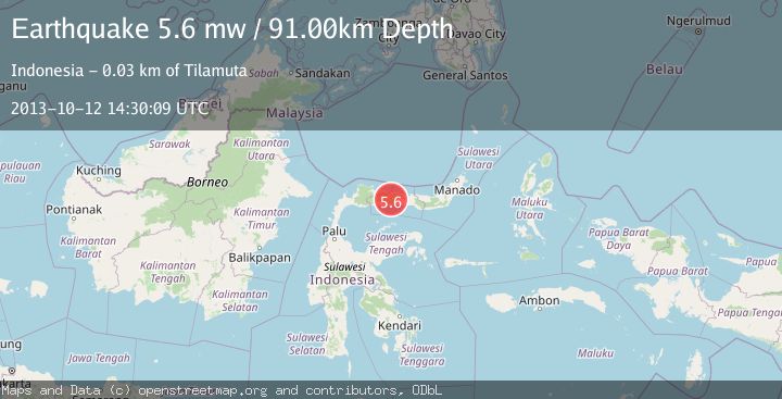 Map of MINAHASA, SULAWESI, INDONESIA