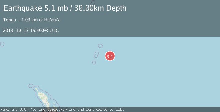Map of KERMADEC ISLANDS REGION